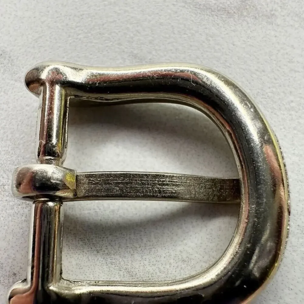 Small Silver Tone Simple Basic Belt Buckle